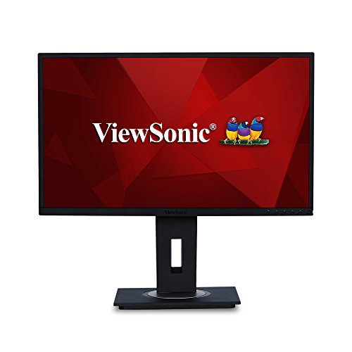 Viewsonic VG2448 60,5 cm (24 Zoll) Büro Monitor (Full-HD, IPS-Panel, HDMI, DP, USB 3.0 Hub, Höhenverstellbar, Lautsprecher, Eye-Care, 4 Jahre Austauschservice) Schwarz