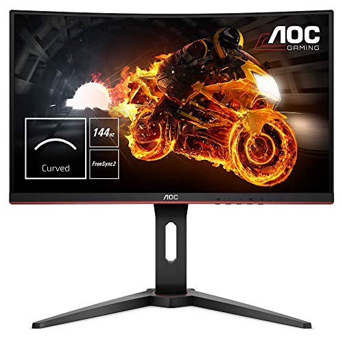 AOC Gaming C24G1 - 24 Zoll FHD Curved Monitor, 144 Hz, 1ms, FreeSync Premium, HDMI, DisplayPort) schwarz