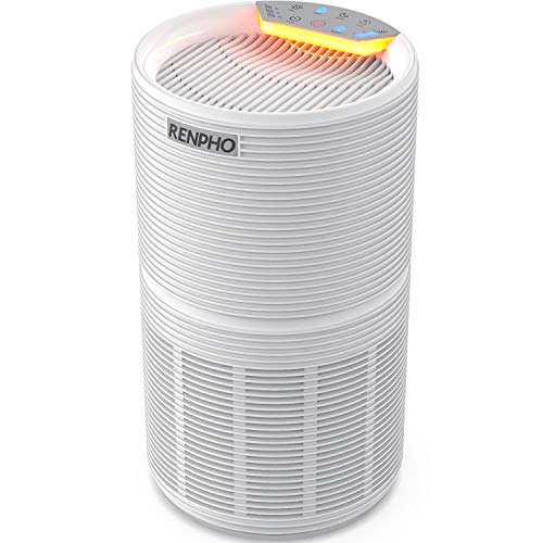 RENPHO HEPA Luftreiniger für Allergiker, reinigt einen Raum von 55㎡ (<30min), mit Schlafmodus, 8-Farben-Nachtlicht, Timer und Sperrfunktion, Pollen, Geruch, Raucherzimmer, Schlafzimmer RENPHO HEPA Luftreiniger für Allergiker, reinigt einen Raum von 55㎡ (<30min), mit Schlafmodus, 8-Farben-Nachtlicht, Timer und Sperrfunktion, Pollen, Geruch, Raucherzimmer, Schlafzimmer
