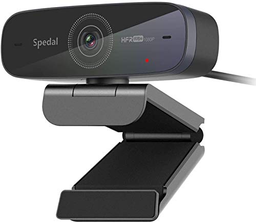 Spedal 1080P 60fps Webcam mit Stereo-Mikrofone, Autofokus Streaming Webcam, Computer Laptop Kamera für OBS Xbox Zoom Skype, kompatibel für Mac OS Windows 10/8/7