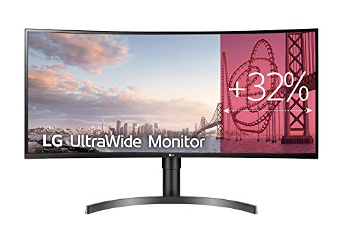 LG 35WN75C-B 88,9 cm (35 Zoll) Curved QHD UltraWide Monitor (VA-Panel, HDR10, AMD FreeSync), schwarz