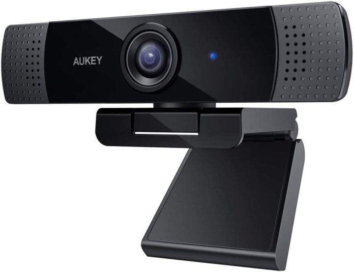 AUKEY PC-LM1E Webcam mit integriertem Mikrofon für Videochat, Konferenzen und Video-Meetings