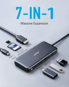 Anker USB-C-Hub, PowerExpand+ 7-in-1 USB-C-Hub-Adapter