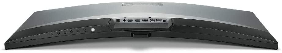BenQ EX3501R 35 Zoll Curved Gaming Monitor Unterseite mit Anschlüssen und Ports