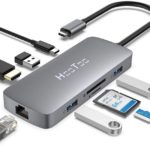 HooToo USB C Hub 8 in 1 USB-Hub mit USB SD-Karte Micro-SD-Karte HDMI und Ethernet