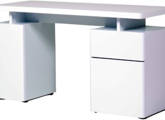 Movian Sava Schreibtisch – hochglanz weiß Movian Sava - Hochglanz Schreibtisch