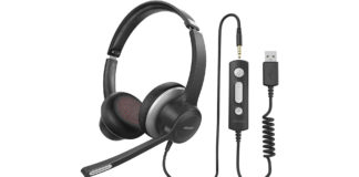 Mpow PC Headset HC6, kabelgebundenes Headset Mpow PC Headset HC6 kabelgebundens USB Headset