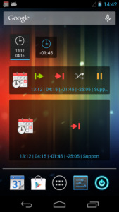 Zeiterfassung-Android-App Widgetst