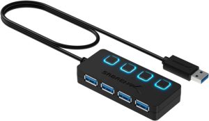 Sabrent USB-Hub mit Schalter und Led